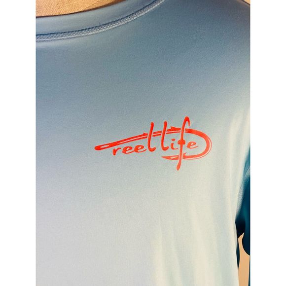 AWESOME! Reel Life Gear Mens crew neck Shirt Sun Ray Defender Performance.(92) - Picture 7 of 13